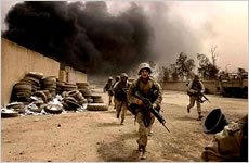 "In a campaign of stunning efficiency, Atlantic forces rushed across the border"